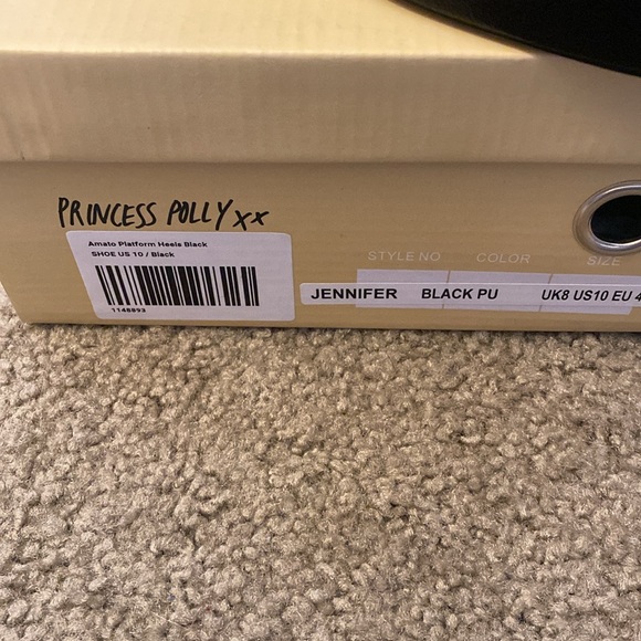 NWT Princess Polly Amato Platform Heels in black size 10 - Picture 3 of 9